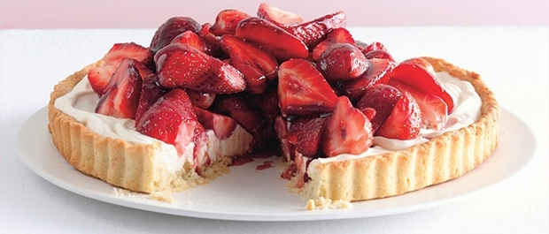 Strawberry Mascarpone Tart with Port Glaze fluff photo