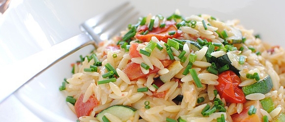Orzo with Gruyere and Garden Vegetables fluff photo