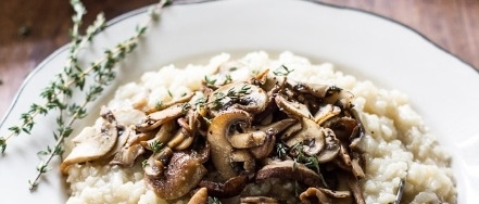 Wild Mushroom Risotto with White Truffle Oil fluff photo